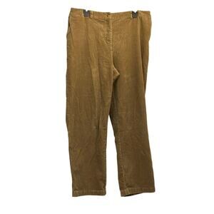 L.L Bean brown corduroy pants curvy fit size 16 tall fall outdoor comfy durable